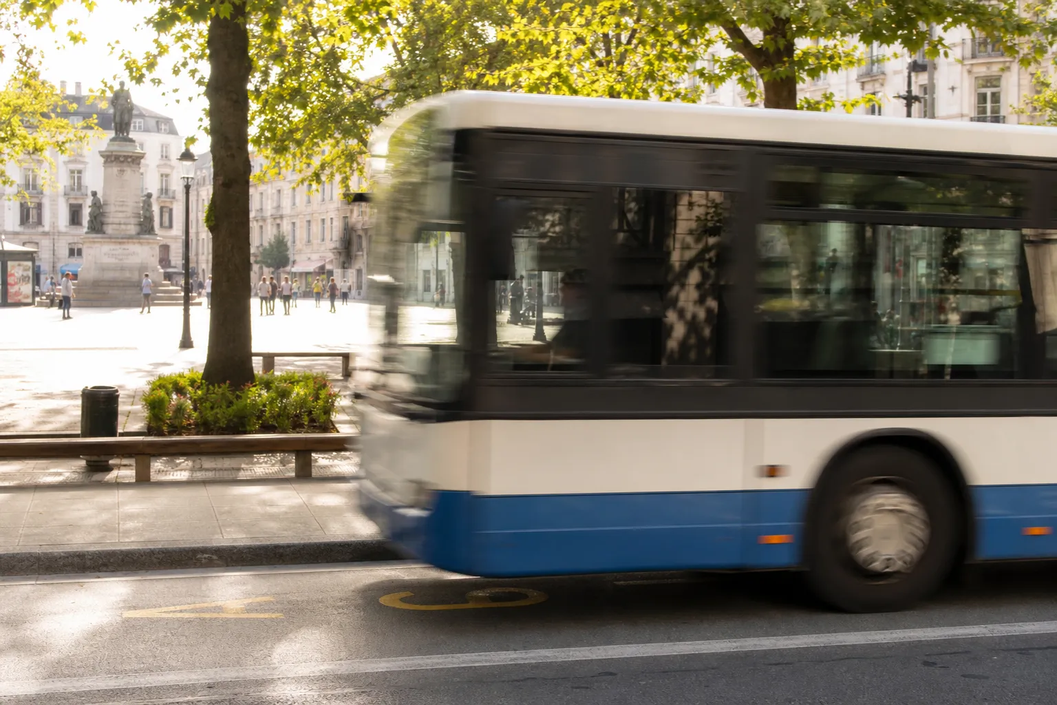 En autobús