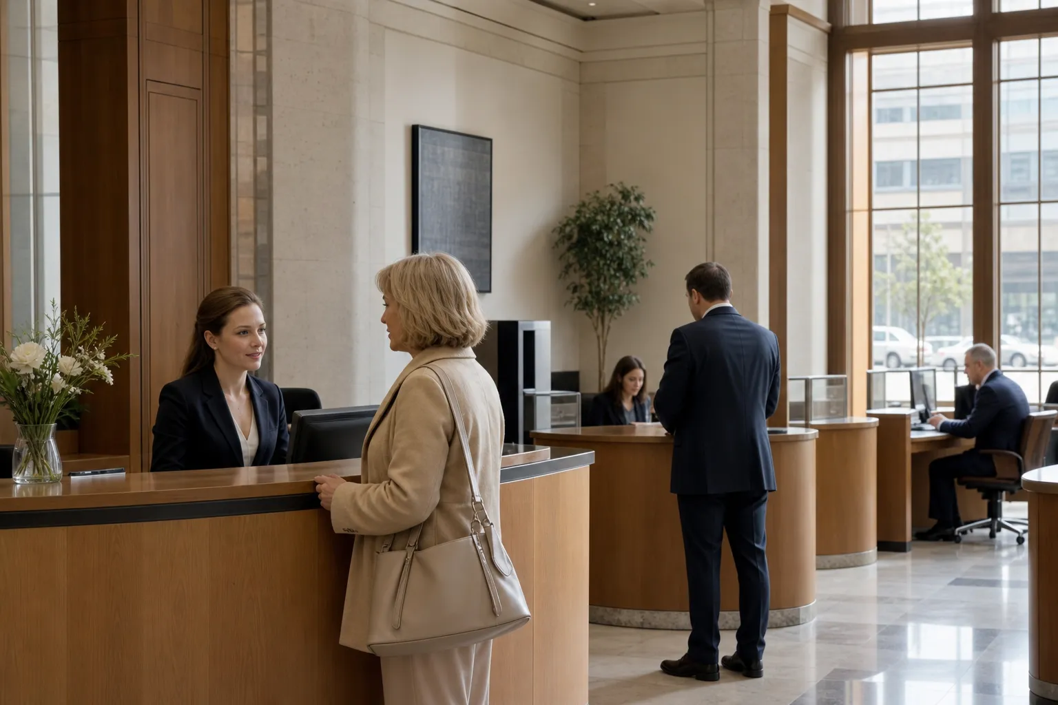 At the Bank