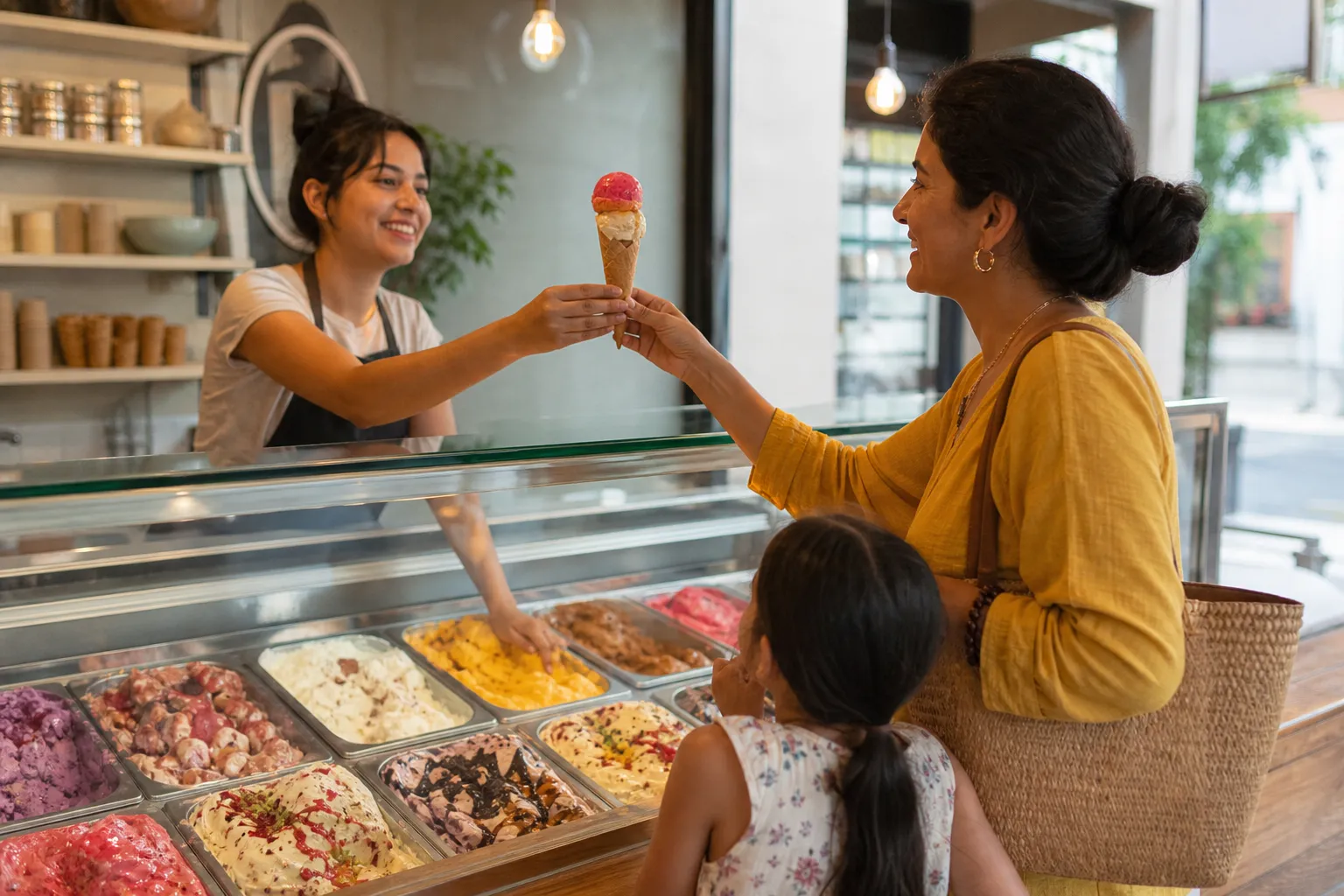 At the Ice Cream Shop