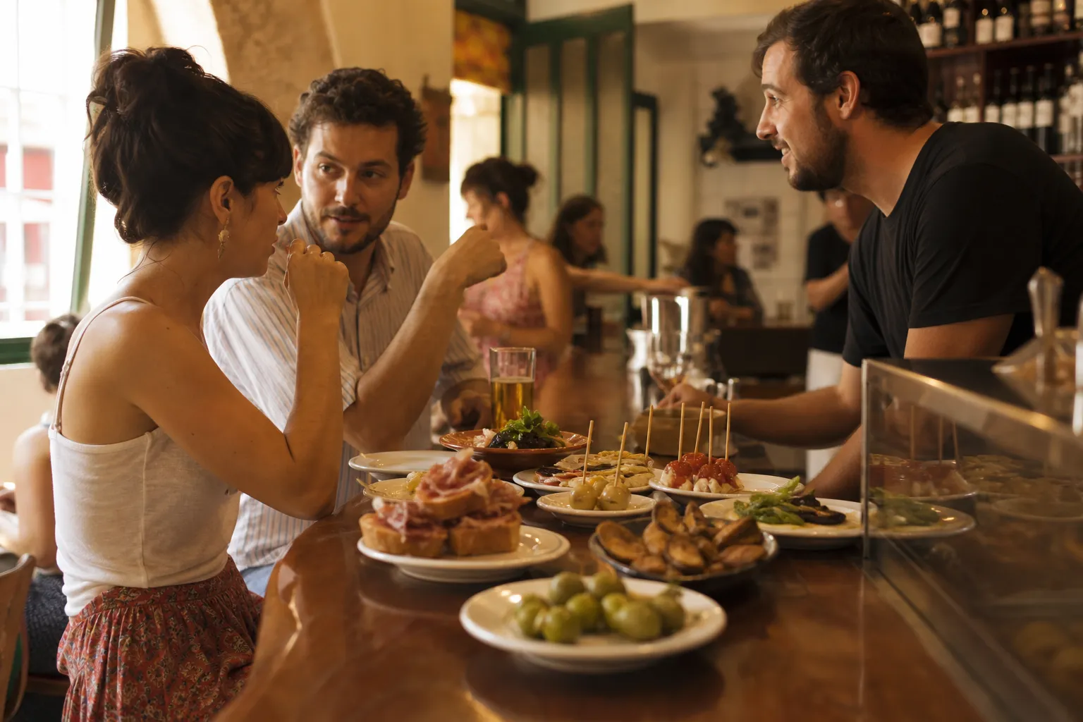 At a Tapas Bar