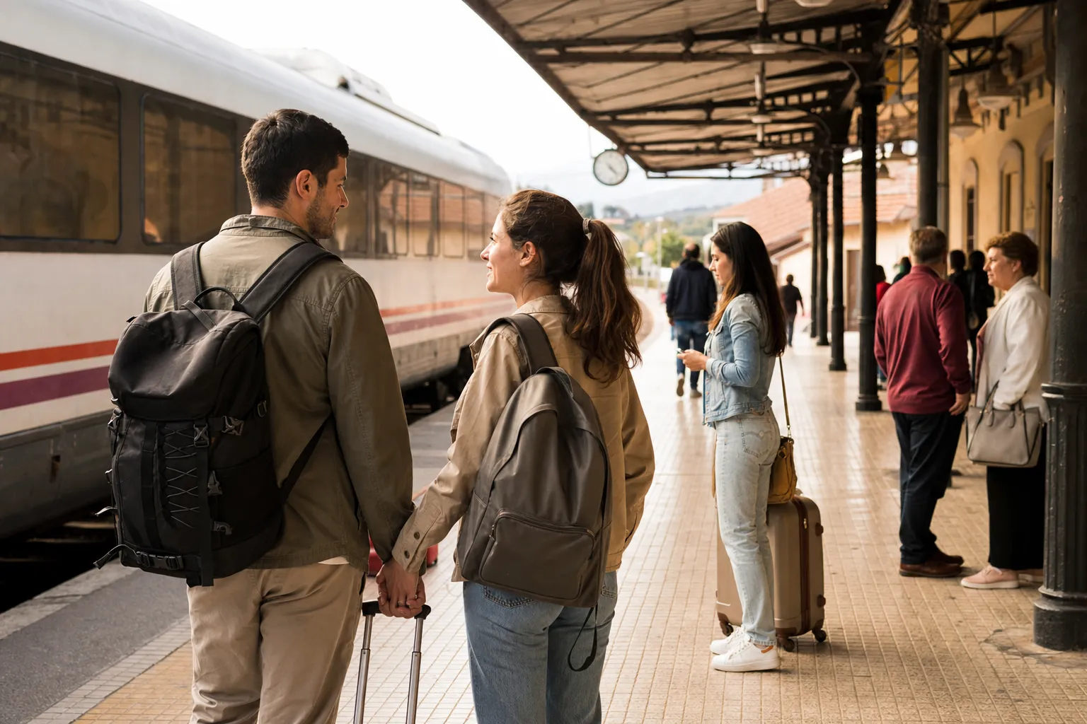 At the Train Station
